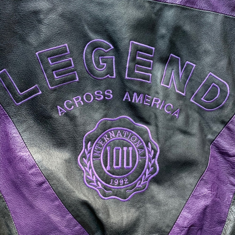 Euro-Mode I.O.U Leather Jacket (Purple) Size Large
